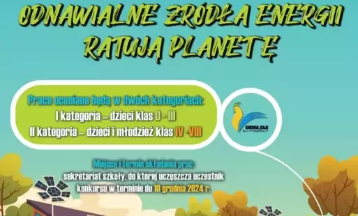 Zdjęcie do Gminny Konkurs Plastyczny &bdquo;Odnawialne źr&oacute;dła energii ratują planetę&rdquo;