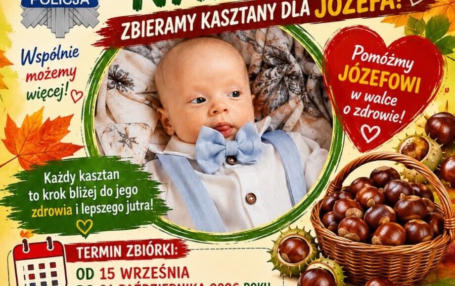 Zbiórka kasztanów dla Józefa w szkole w Helczy