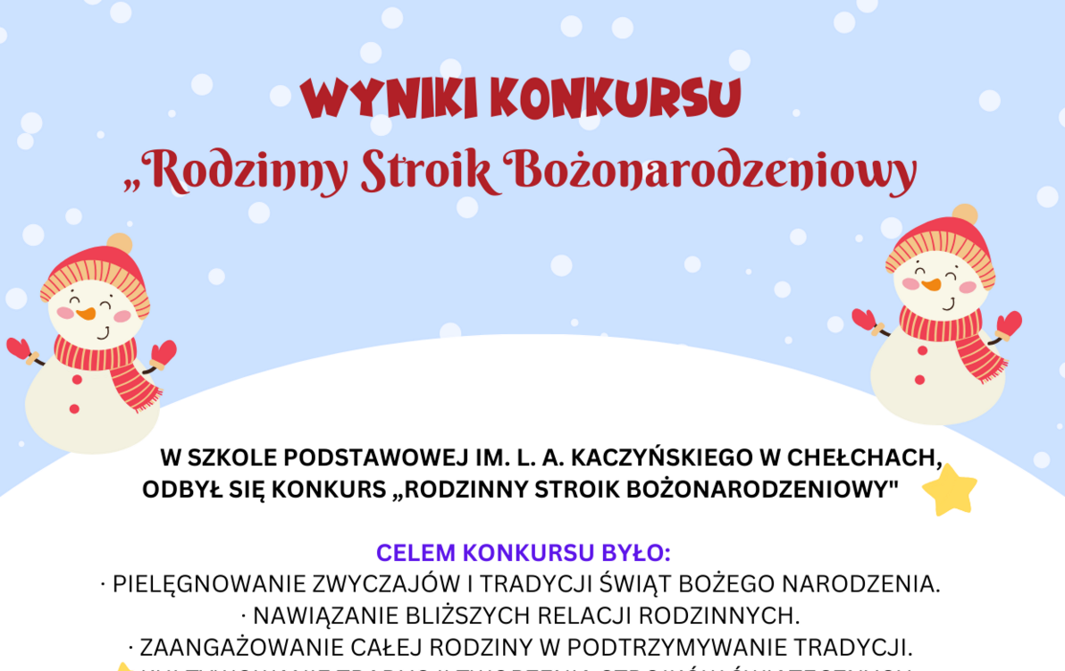 Zdjęcie do Wyniki konkursu Rodzinny Stroik Bożonarodzeniowy