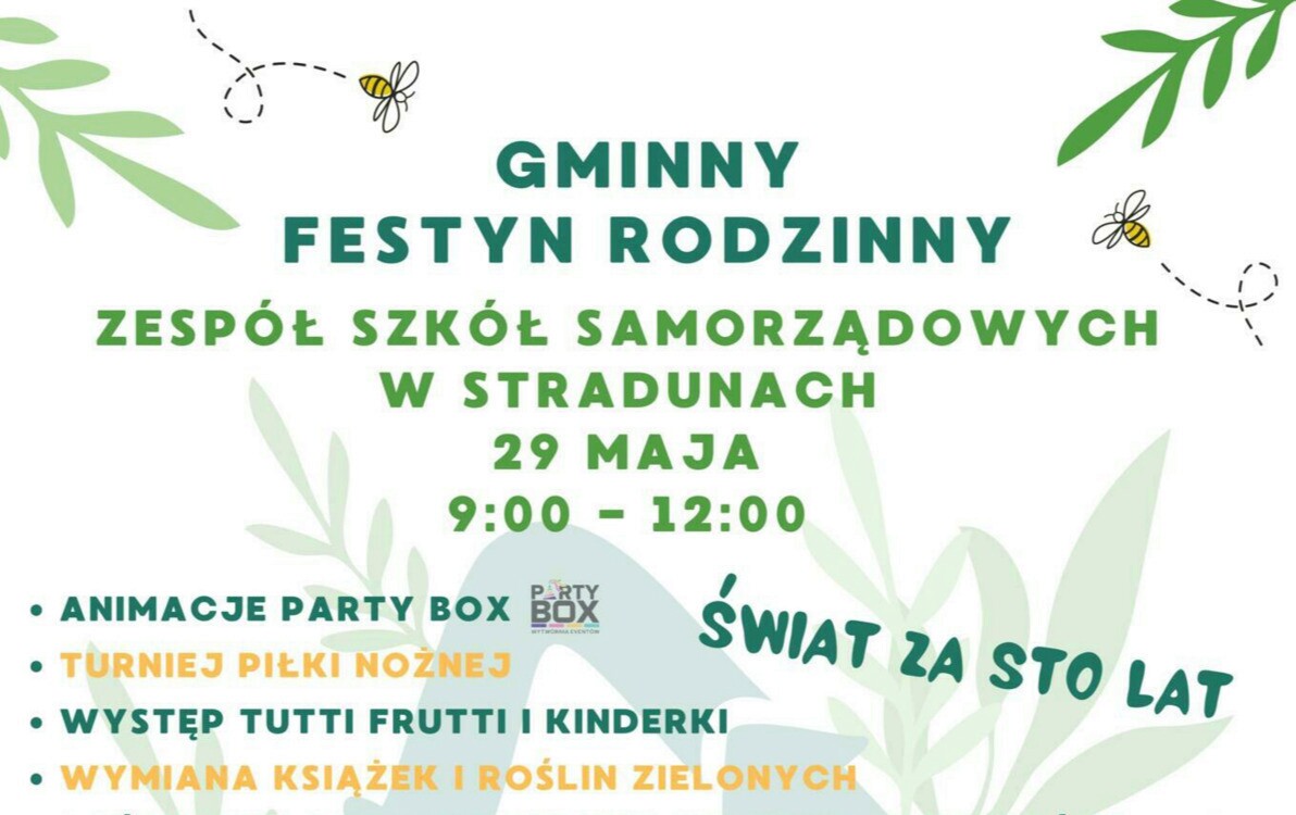 Zdjęcie do Gminny Festyn Rodzinny - 29 maja 2024r. - godz. 9:00